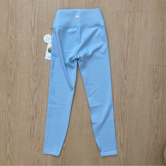 NWT Vuori Inversion Rib Bra & Legging Set 'Crystal Blue' Size XS - Picture 9 of 15